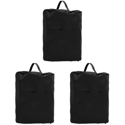 3Pcs Black Polyester Air Fryer Protective Covers for Home Kitchen Use 2