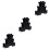 3Pièces Support Haltères Compact Noir Accessoire Fitness Maison 5