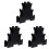 3Pièces Support Haltères Compact Noir Accessoire Fitness Maison 2