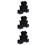 3Pièces Support Haltères Compact Noir Accessoire Fitness Maison 7