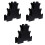 3Pièces Support Haltères Compact Noir Accessoire Fitness Maison 3