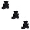 3Pièces Support Haltères Compact Noir Accessoire Fitness Maison 8