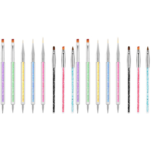 2Sets Portable Nail Pens Assorted Color Durable DIY Nail Art Tools 1