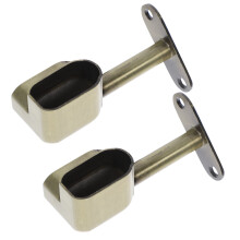 10Pcs Golden Corner Closet Rod Bracket Thickened Wardrobe Rod Holder