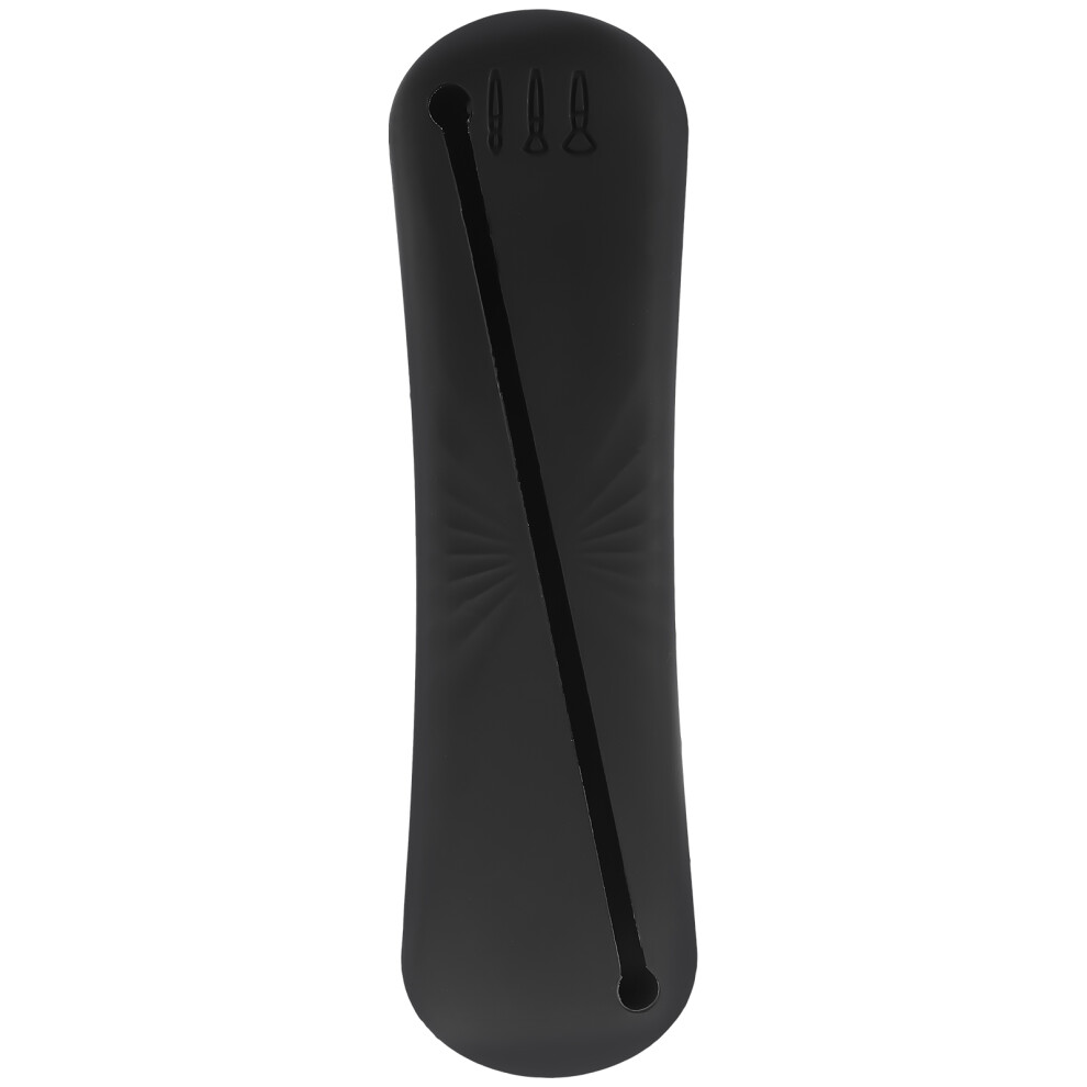 Happyyami Black 4Pcs Travel Silicone Makeup Brush Holder Portable Cosmetic Bag