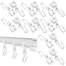 2 Pack Curtain Hooks And Gliders Runner Track Carriers Accessory