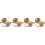 4 Sets Pure Copper Bell Manual Hand Bell 6