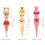 36Pcs Plastic Golf Tees Assorted Colors Durable Funny Designs for Golf 10
