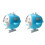 2Pcs Blue Kids Bubble Blower Plastic Bubble Machine Simple Easy Play 2
