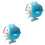 2Pcs Blue Kids Bubble Blower Plastic Bubble Machine Simple Easy Play 3