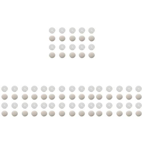80Pcs Ergonomic Silver Alloy Multi-Function Household Pant Buttons 1