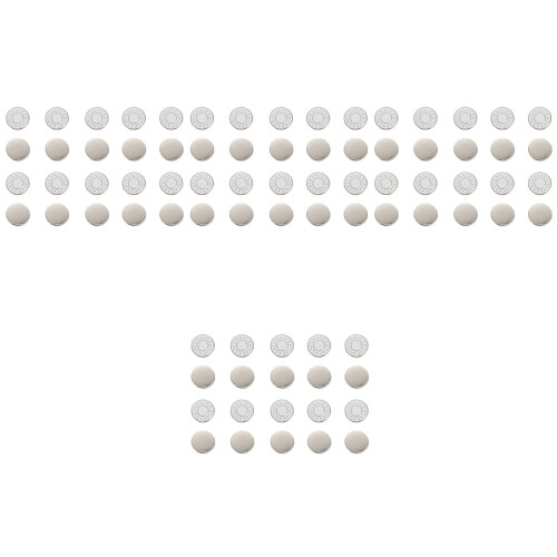 80Pcs Ergonomic Silver Alloy Multi-Function Household Pant Buttons 2