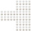 80Pcs Ergonomic Silver Alloy Multi-Function Household Pant Buttons 6