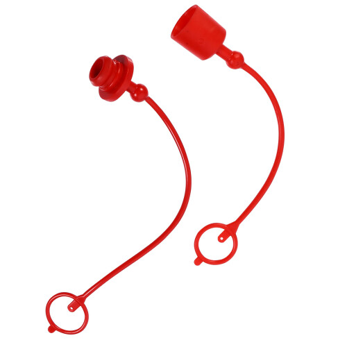 4Sets Durable Red PVC Quick Adapter Dust Caps for Home Use
