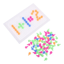 5 Sets Diy Desktop Mushroom Nail Puzzle Game Toy For Early Learning