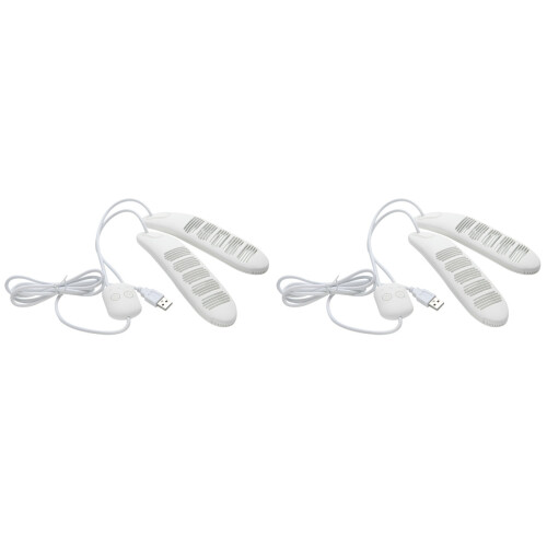 2St USB Schoendroger Wit Slim Met Timer Duurzaam Thuis En Laarzen 1