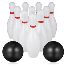 2Sets Mini Kinder Bowling Set Wit Duurzaam Plastic Voor Gebruik