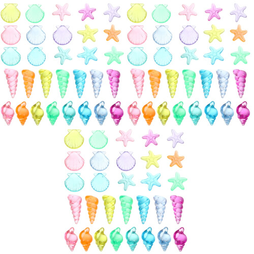 3Sets Plastic Conch Decoraties Acryl Materialen Voor Kinderen Creatief 2