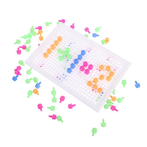 2Sets Educatief Mushroom Pegboard Creatief Voor Kinderen