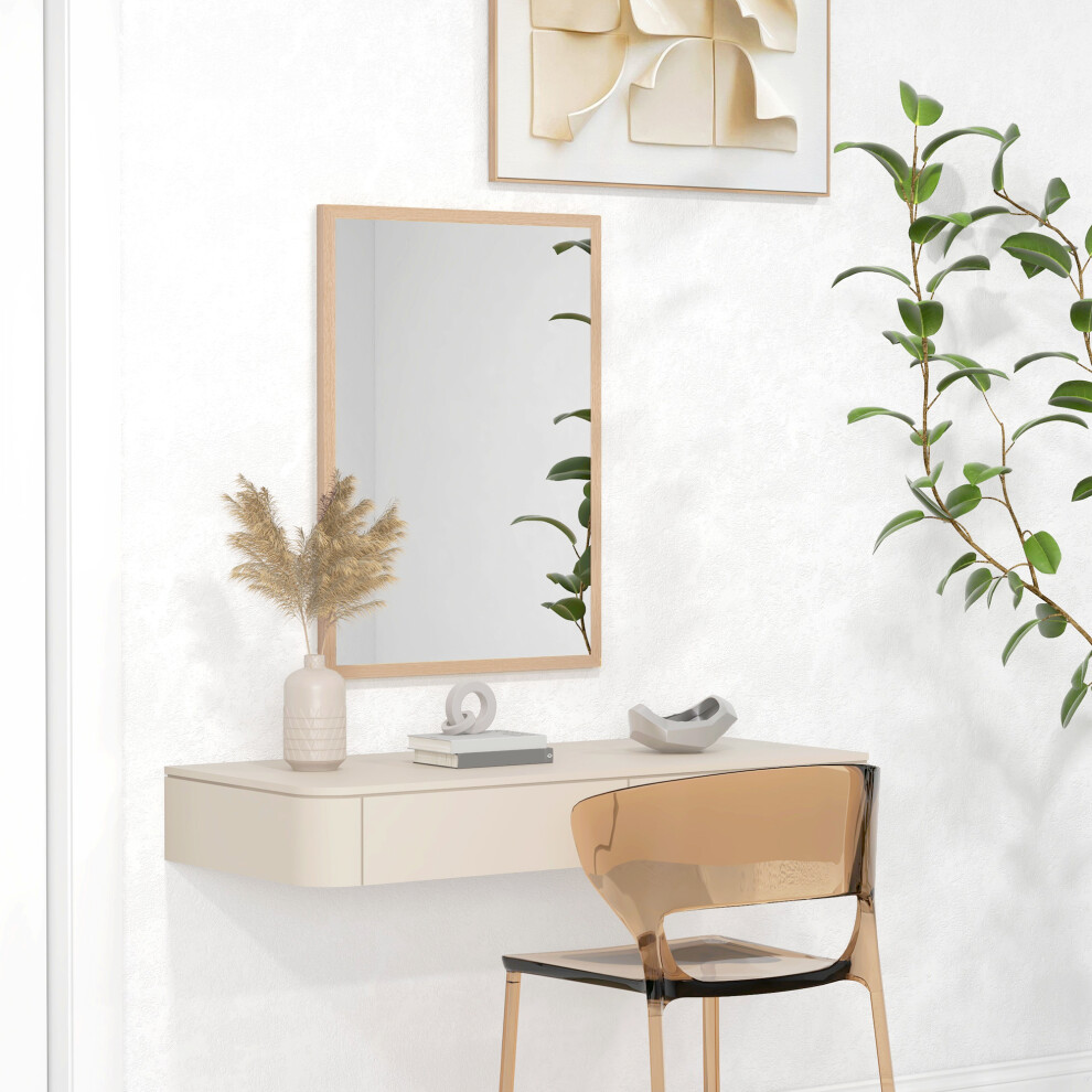 Homcom (L) Wall Bathroom Mirror For Home Decor, Vanity Mirror