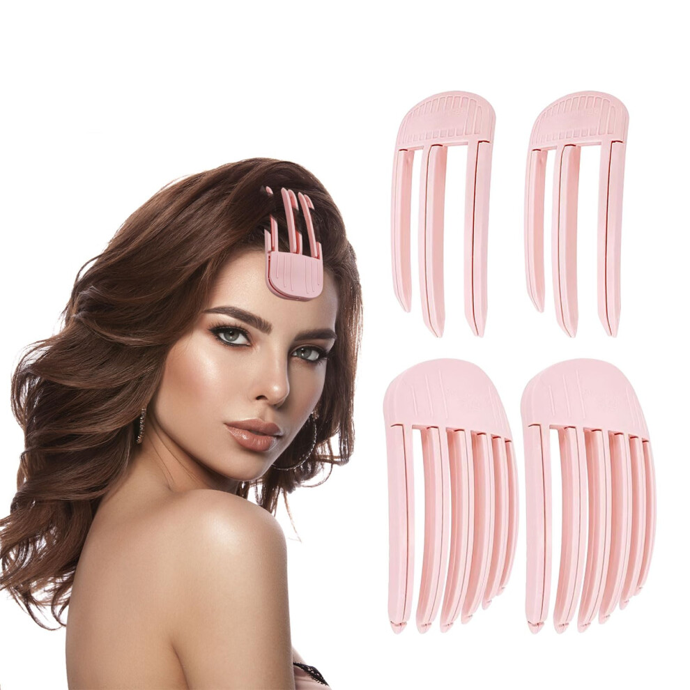 Hair Root Lifting Clips 4 Pcs Pink NoTrace Volumizing Hair Styling for Instant Root Lift