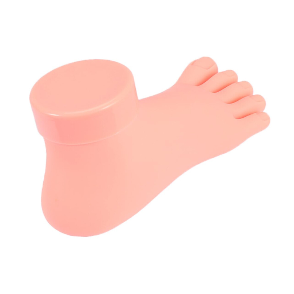 Nail Art Practice Foot Model with Real Skin Touch, Stable Base, Easy Clean, Reusable Pedicure Mannequin