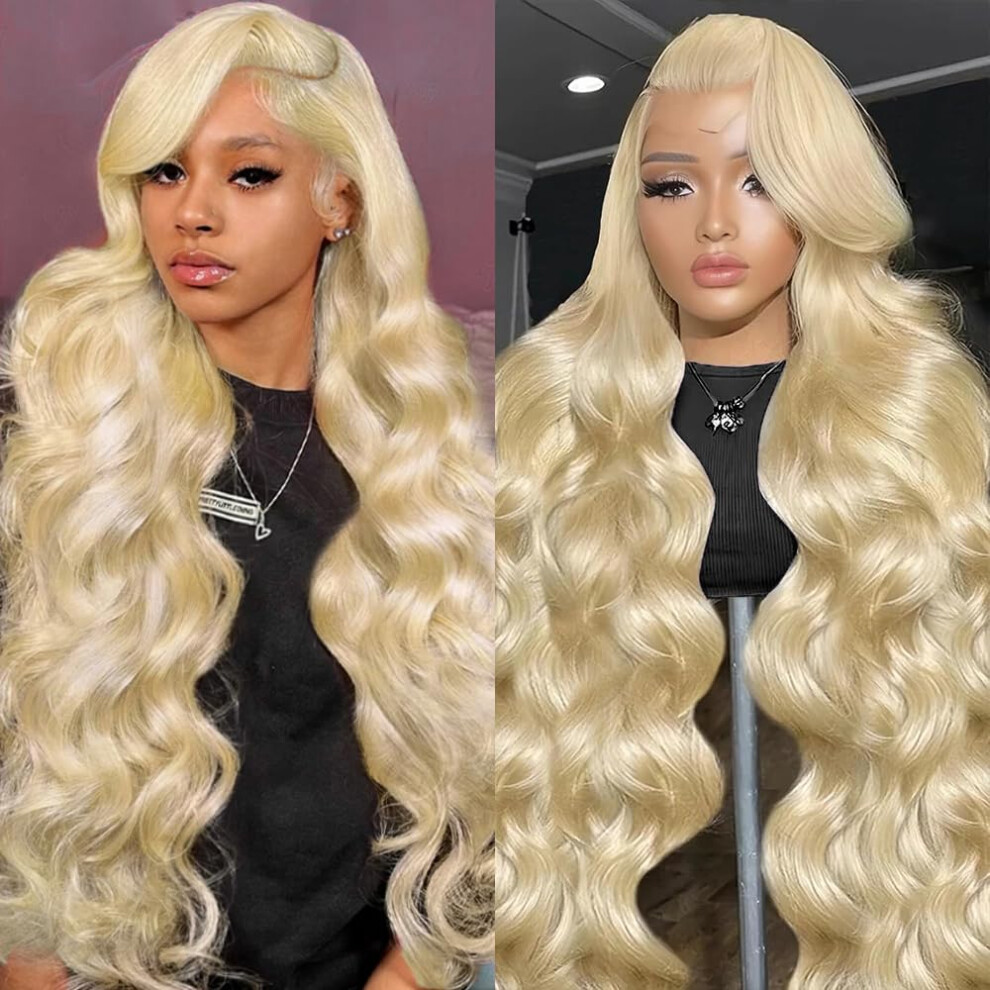 613 Blonde 13x4 Lace Front Wig Human Hair 28 Inch Brazilian Virgin Wig 200 Density Natural Hairline