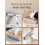 Folding Mini Mop with Hands Wringing, Replaceable Sponge Head for Kitchen, Bathroom, Car Cleaning 4