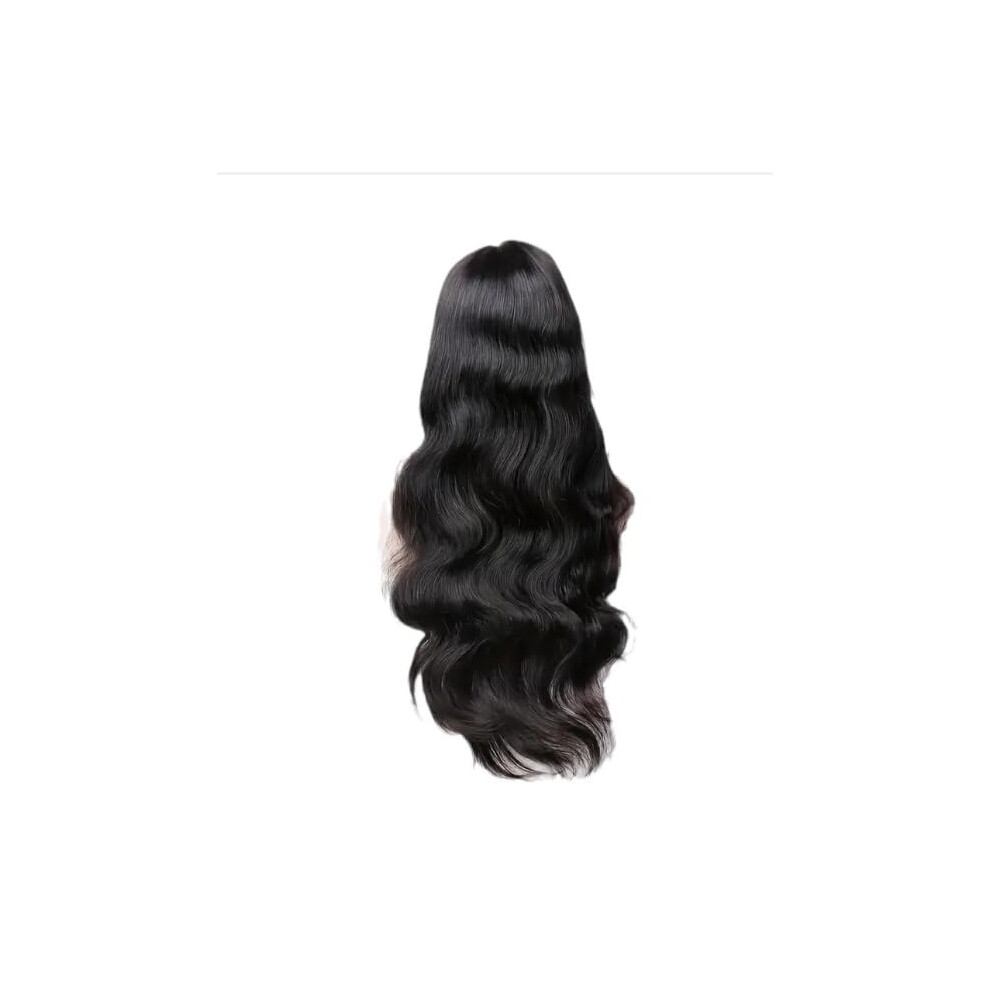 Unisex 26 Inch 13X6 Hd Lace Front Human Hair Wig Glueless Preplucked 180% Density Natural Hairline