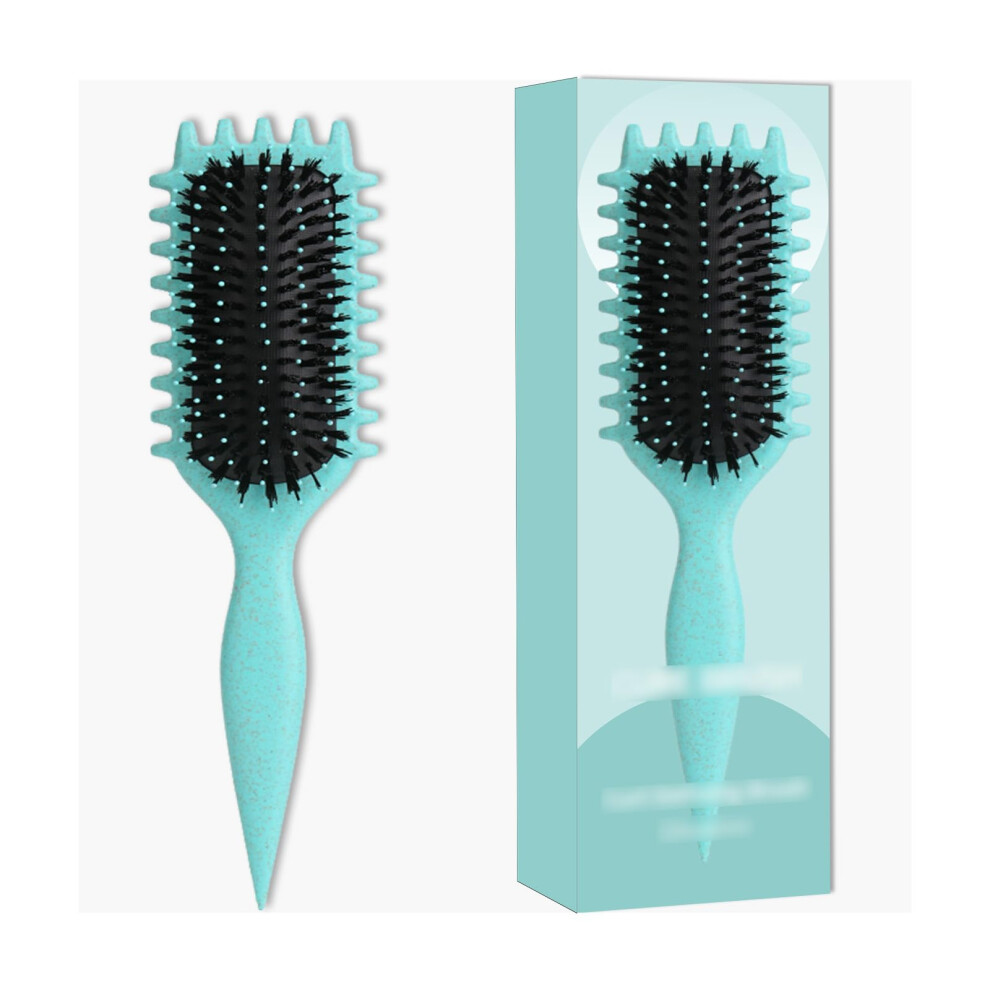 Curly Hair Brush with Curl Defining Bristles, Vented Detangling and Styling for Thick Hair