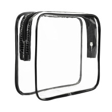 TSA Approved Toiletry Bag Waterproof Clear Travel Cosmetic Organizer Compact Black SBlack