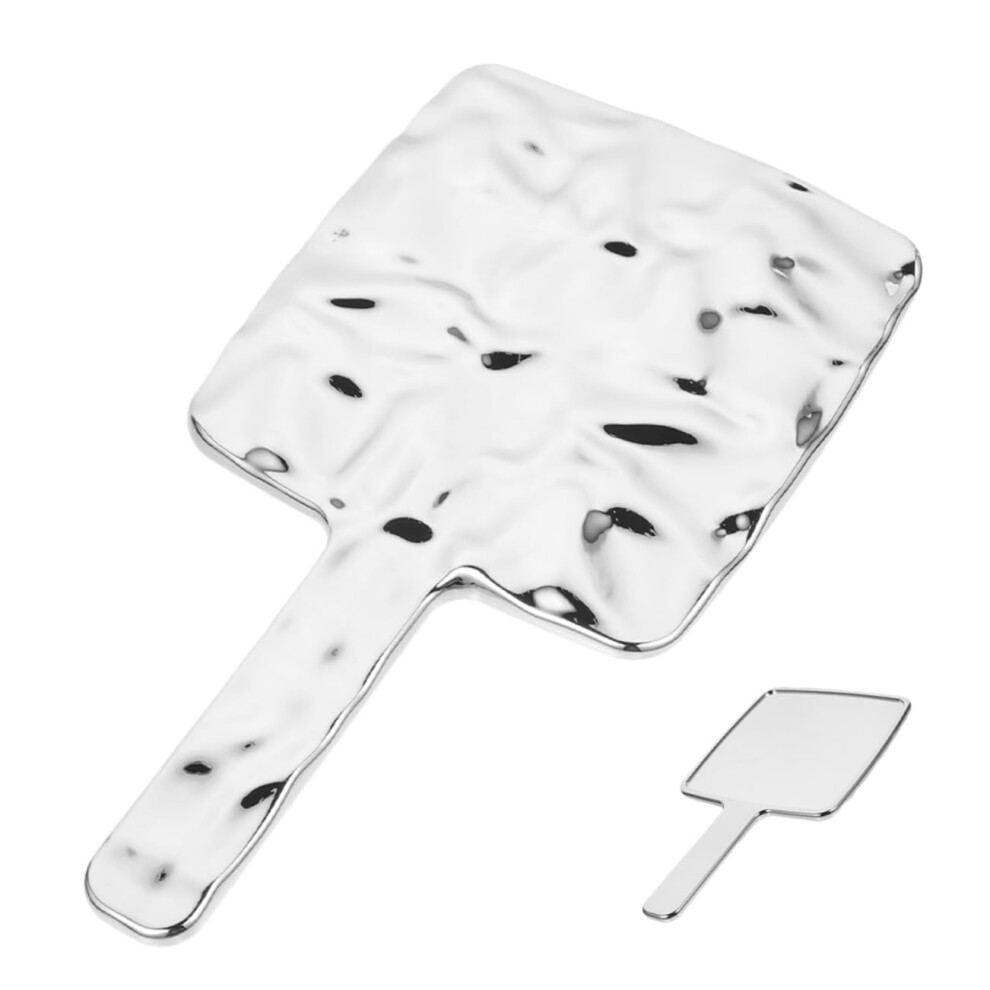 Handheld Makeup Mirror Vintage Lightweight Vanity Mirror with Handle for Travel and Daily Use