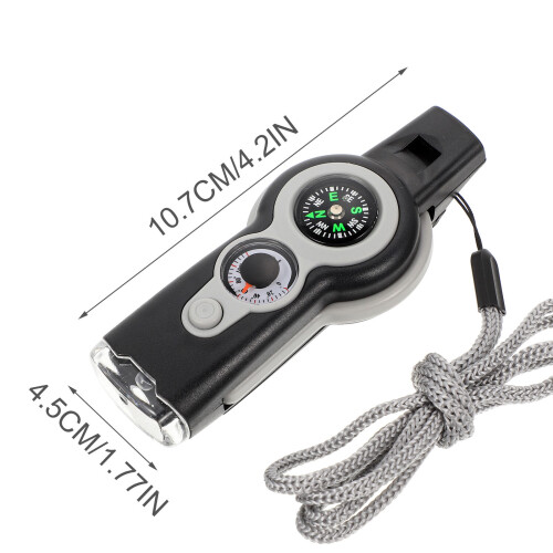 4Pcs Loud Emergency Outdoor Whistles with Compass and Multi-Tools 1
