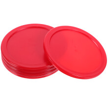 10Pcs Red Plastic Air Hockey Pucks Replacement Table Game Accessories