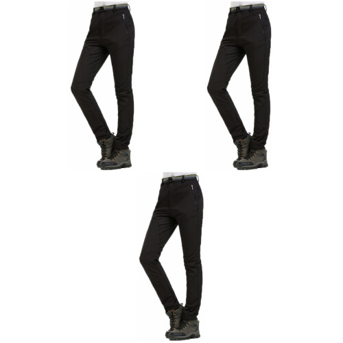 3Stk Schwarze Skiing Pants Damen Softshell Leicht 2