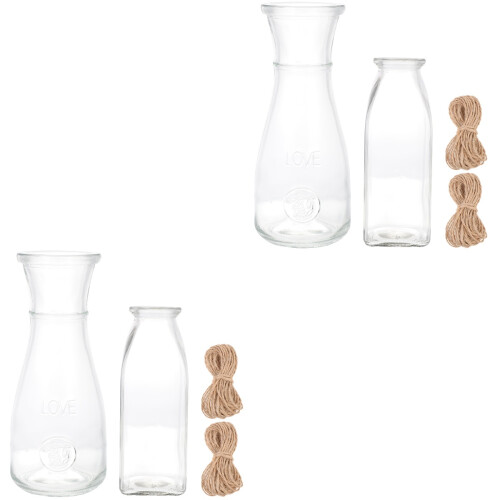 4Sets Hängeblumen-Set Transparent Hydroponische Vase 2