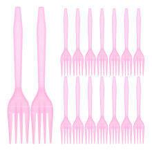 20Stk Einweg Gabeln Pink Ps Lange Party Besteck Für Salat Steak