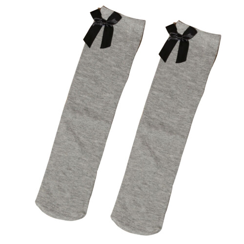 2Paires Hautes Coton Nœud Élégant