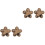 4Stk Goldenes Watchband Accessoire Mit Leopardmuster Blumenform 3