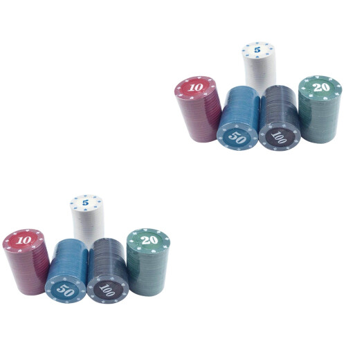 200Pcs Durable Plastic Poker Chips Multi-Use Foosball Game Accessories 2