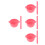 4Ensembles Bols Silicone Roses Accessoires Professionnels Pour Masques 4