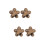 4Stk Goldenes Watchband Accessoire Mit Leopardmuster Blumenform 6
