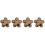 4Stk Goldenes Watchband Accessoire Mit Leopardmuster Blumenform 2