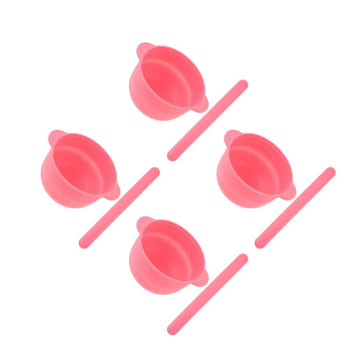 4Ensembles Bols Silicone Roses Accessoires Professionnels Pour Masques 1