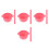 4Ensembles Bols Silicone Roses Accessoires Professionnels Pour Masques 5
