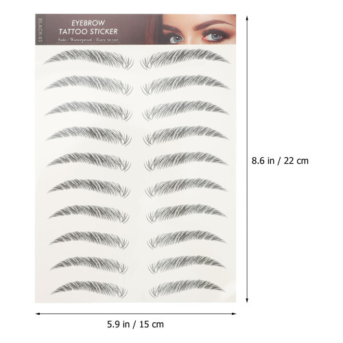 12 Pièces Patchs Sourcils Naturels Tenue Longue Durée 1