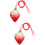 2St Draagbare Rood Keramische 6-Gats Beginners Ocarina 8