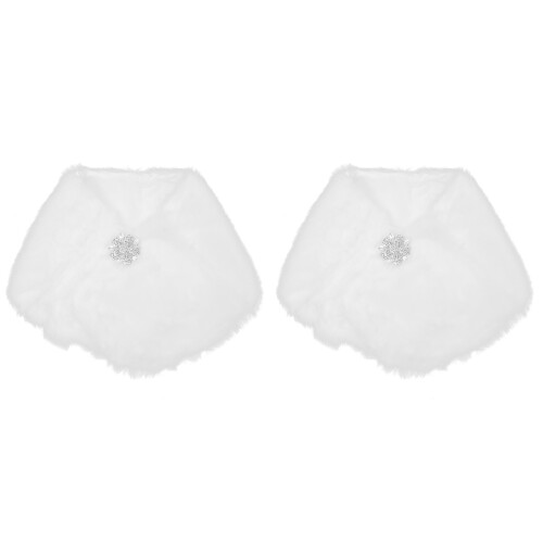 2Pièces Écharpe Fausse Fourrure Style Hiver 2