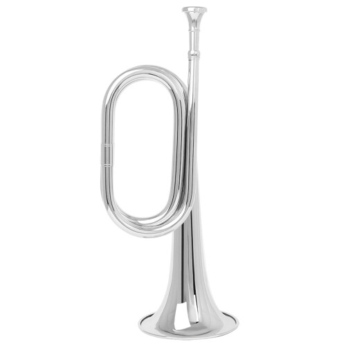 2Pcs Silver Copper Bugle Musical Instrument for Beginner Band Players