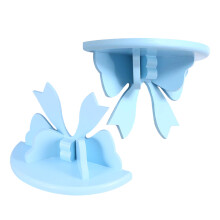2Pcs Nordic Style Sky-Blue Wood Wall Shelf Rack Child-Friendly Storage